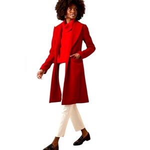 Brand New without Tags Banana Republic Red 🔴 2-button Car Coat Large